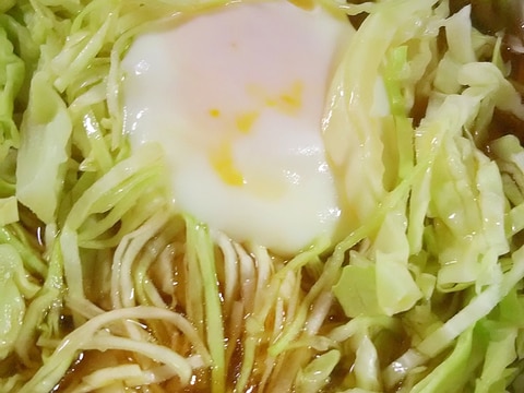 レンチンで。巣ごもりキャベツましましラーメン